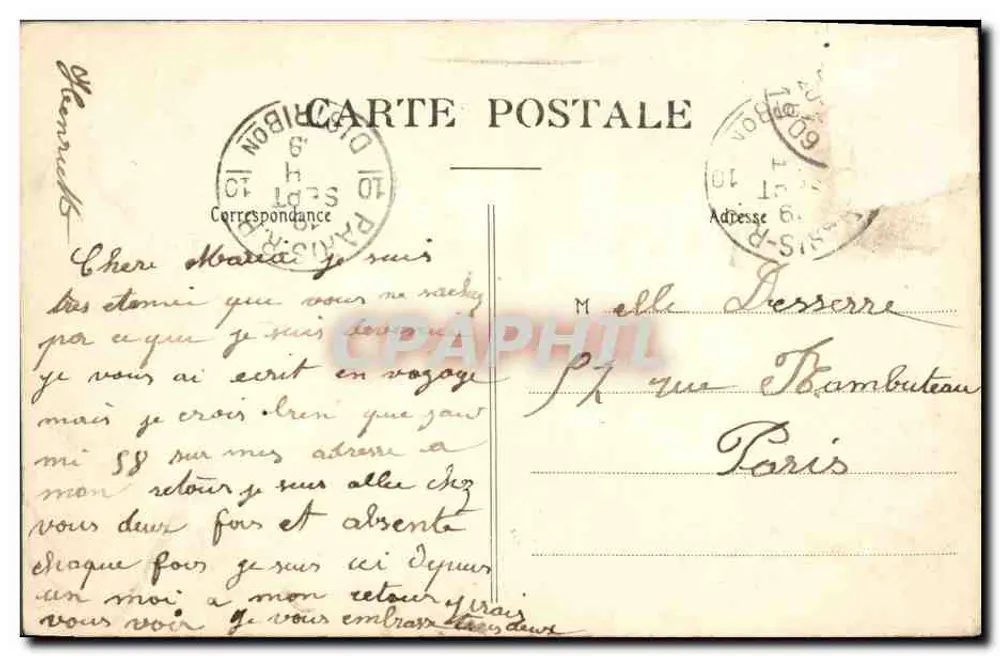 Quiévrain — O Castelo do Sr. Bataille — R. Lagneé, fot.édit. - Verso