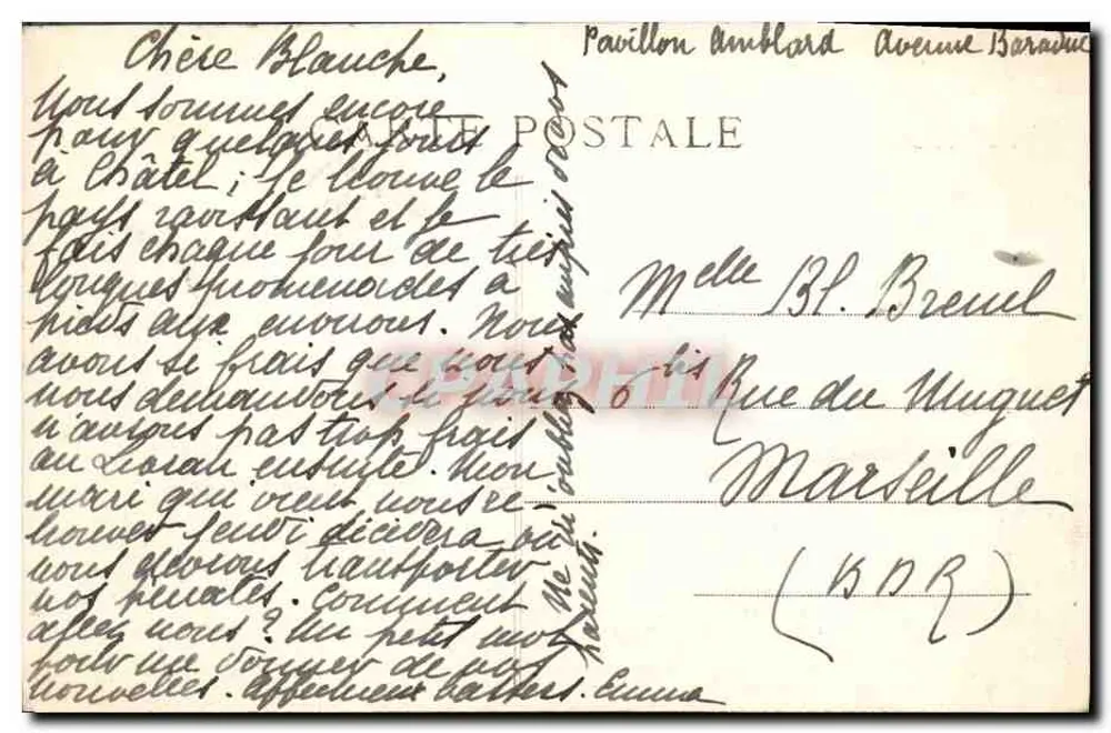 Schloss Tournœl — Ansicht vom nördlichen Ufer — Pavillon Amblard, La Roche - Rückseite