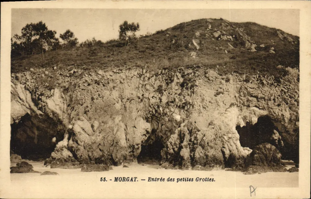 Morgat — Entrada de las pequeñas Cuevas — G. Artaud, editor, Nantes - Anverso