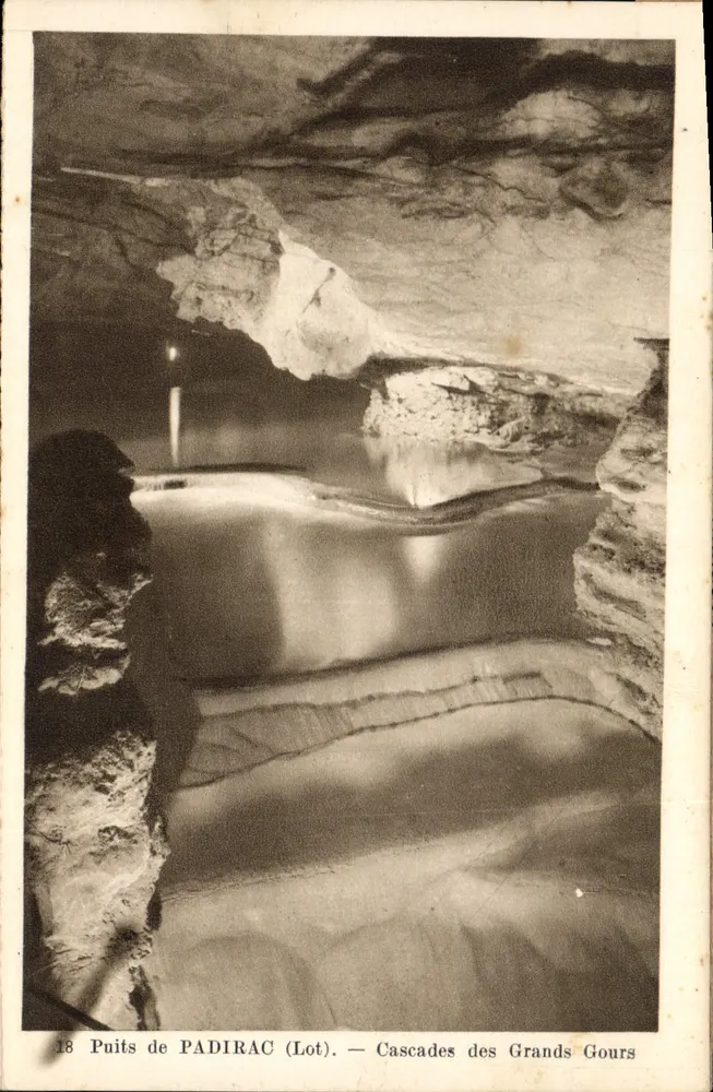 Padirac-Quellen (Lot) — Cascades des Grands Gours — Phototypie Hélio - Vorderseite