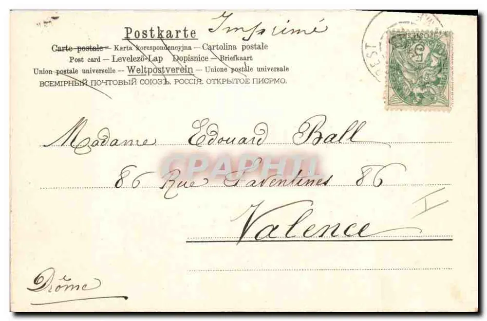 Zwei Kinder spielen — Illustration — A.S.V. n° 99145 - Rückseite