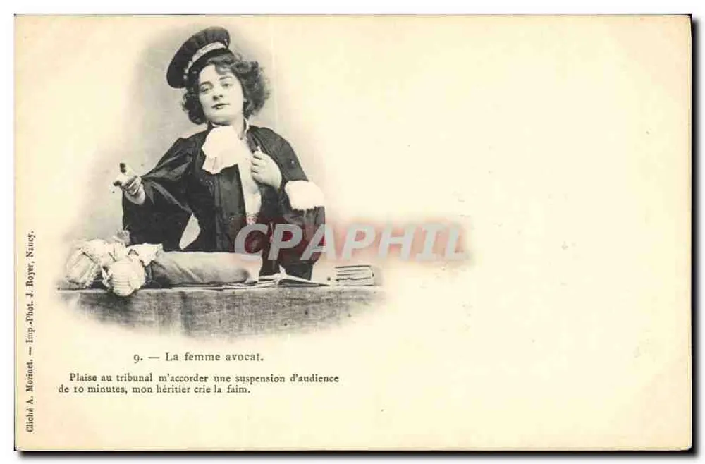 Die Anwältin — Nancy — Cliché A. Morinet, Imp.-Phot. J. Royer, Nancy, n°9 - Vorderseite
