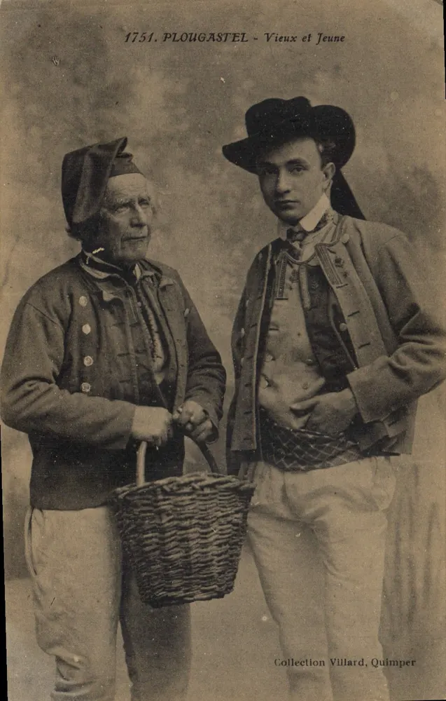Plougastral - Velho e Jovem — Coleção Villard, Quimper - Frente