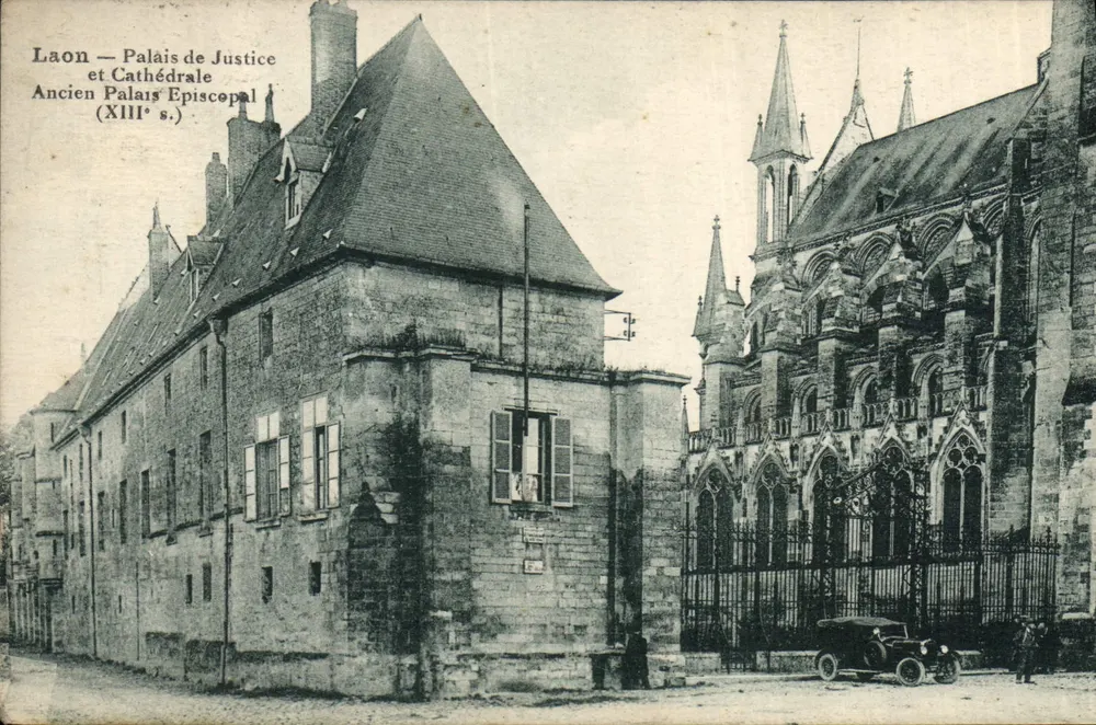 Laon — Palast der Justiz und Kathedrale ehemaliger Bischofssitz (13. Jahrhundert) — Édition Émeraude, Toulouse - Vorderseite