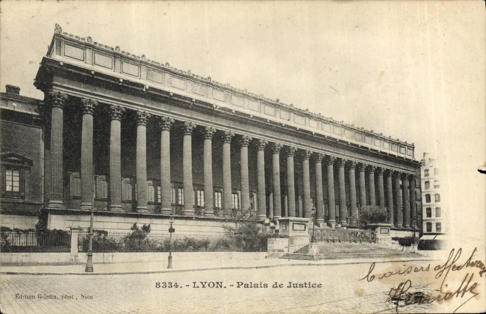 LYON — Palácio de Justiça — Edição Giletta, fot. Nice, n° 8334 - Frente