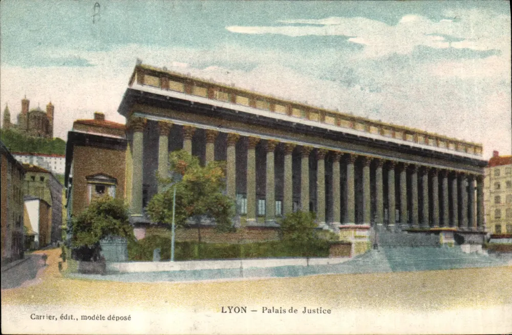 LYON — Palácio da Justiça — Carrier, editor, modelo depositado - Frente