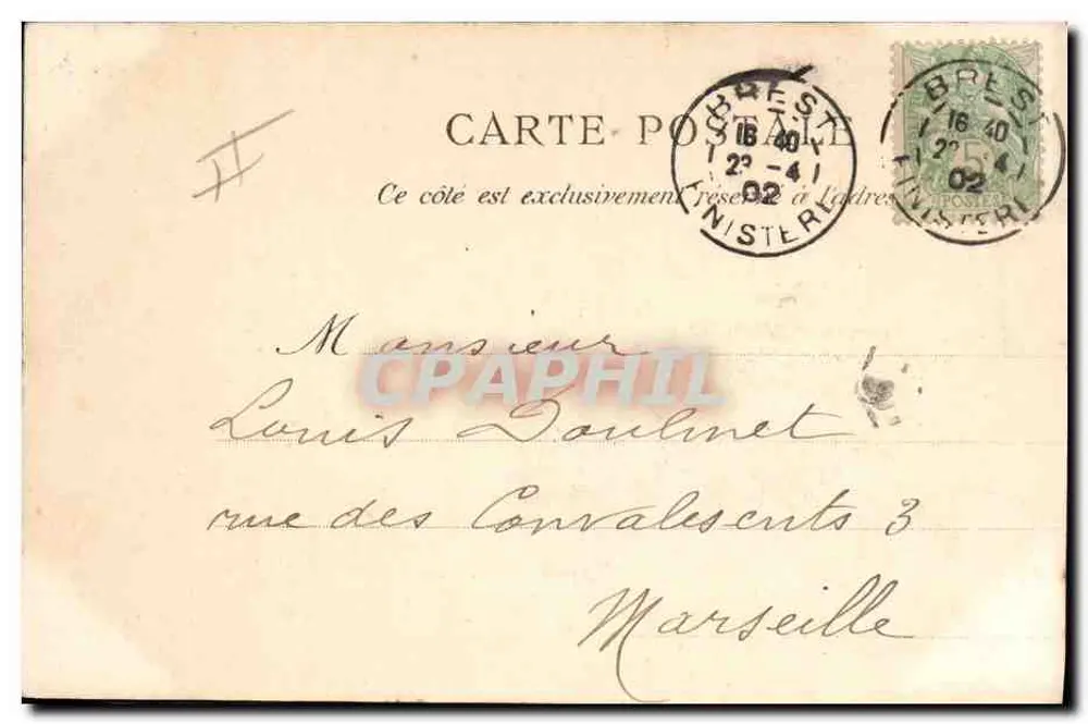 Le DESTREES — Kreuzer 3. Klasse — A. Bougault, Photo-Verlag, Toulon-sur-Mer - Rückseite