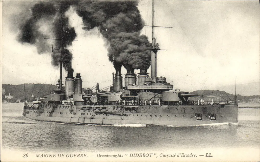 Dreadnought "DIDEROT" — Schlachtschiff der Flotte — LL — Kriegsmarine - Vorderseite