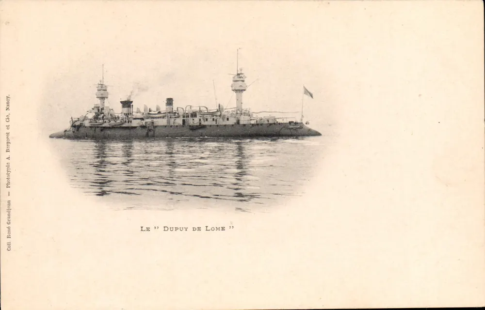 Der "Dupuy de Lôme" — Kreuzer der Marine — Phototypie A. Burgred et Cie, Nancy - Vorderseite