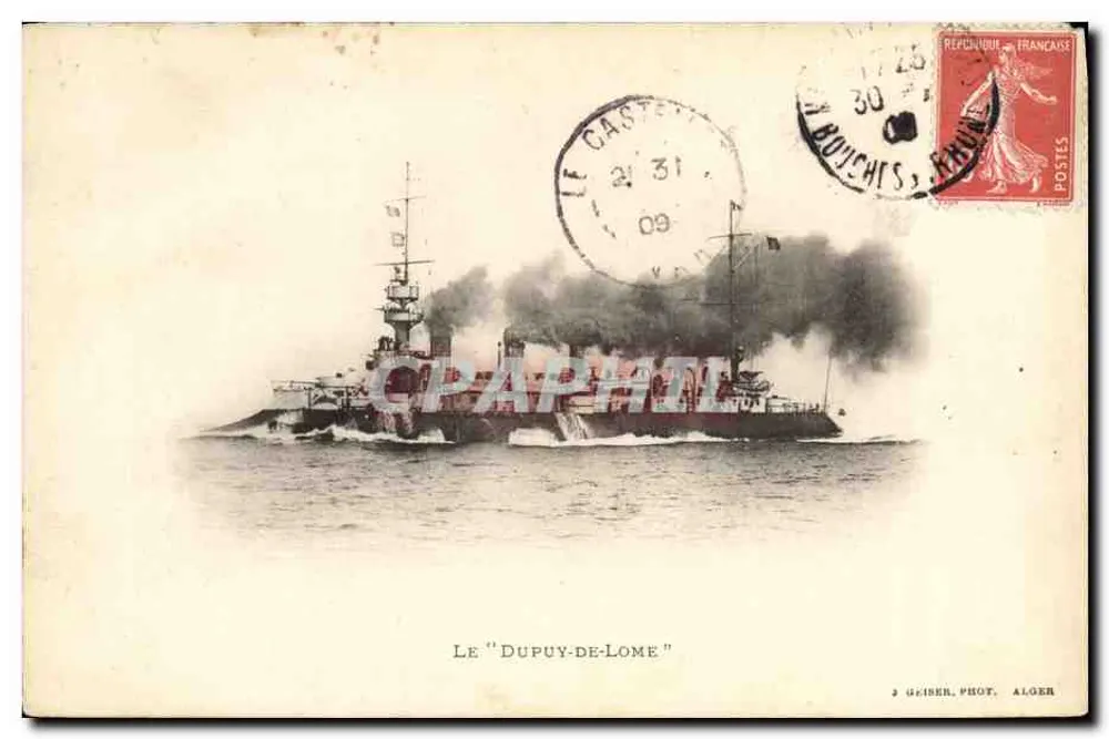 Das "Dupuy-de-Lôme" — Kriegsgeleitschiff — J. Griser, phot. Alger - Vorderseite