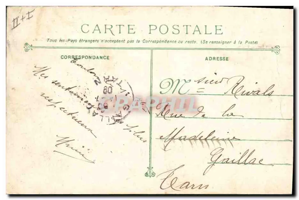 Démocratie — Cuirassé à tourelles — Marine Militaire Française, éditeur Polytotype Ma - Rückseite