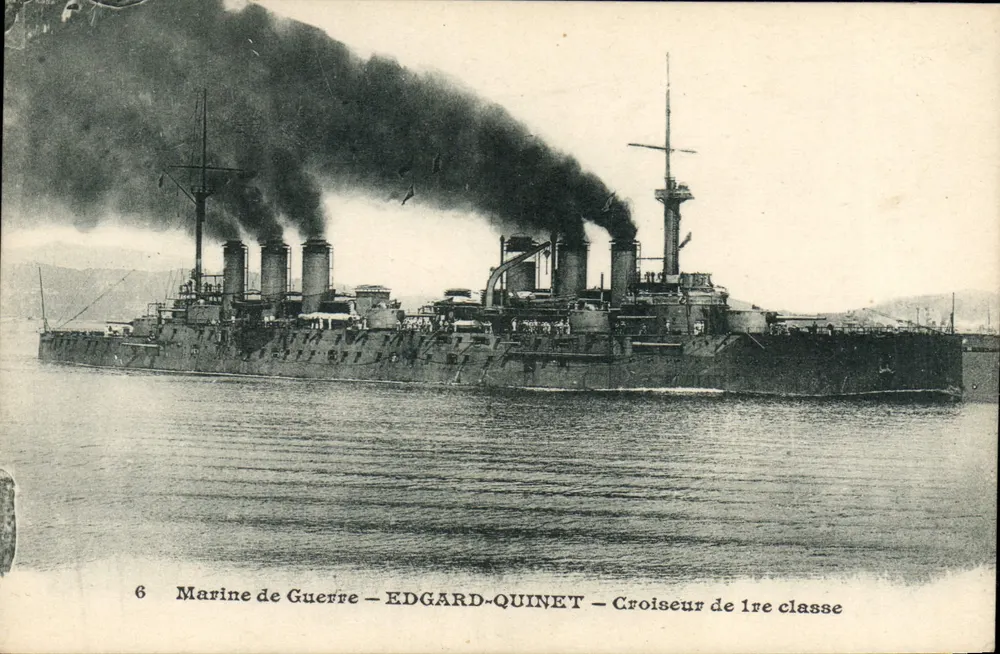 Kreuzer der ersten Klasse — Edgard-Quinet — Marine de France - Vorderseite