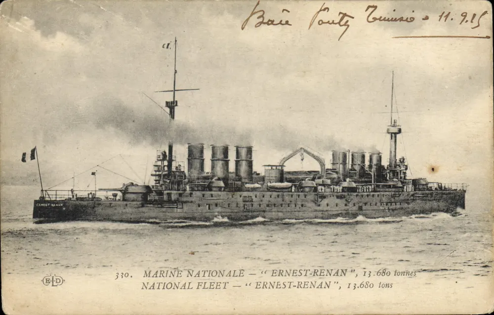 Marinha Nacional — "Ernest-Renán", 13.680 toneladas — Editor ELD, n° 330 - Frente