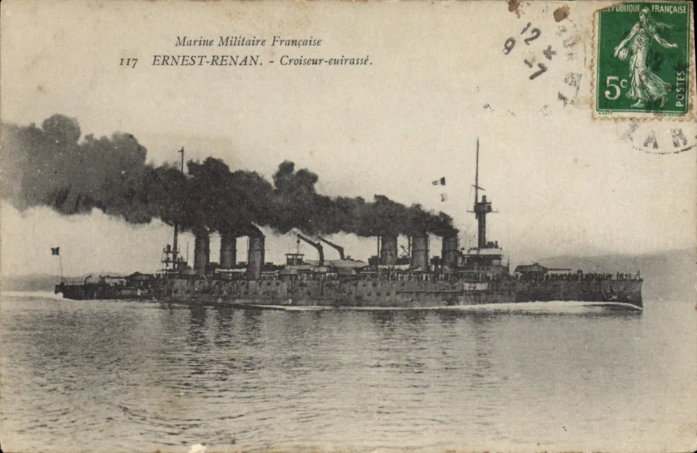 Panzerkreuzer Ernest-Renan — Französische Marine — Verlag Bar-Toulon, Nr. 117 - Vorderseite