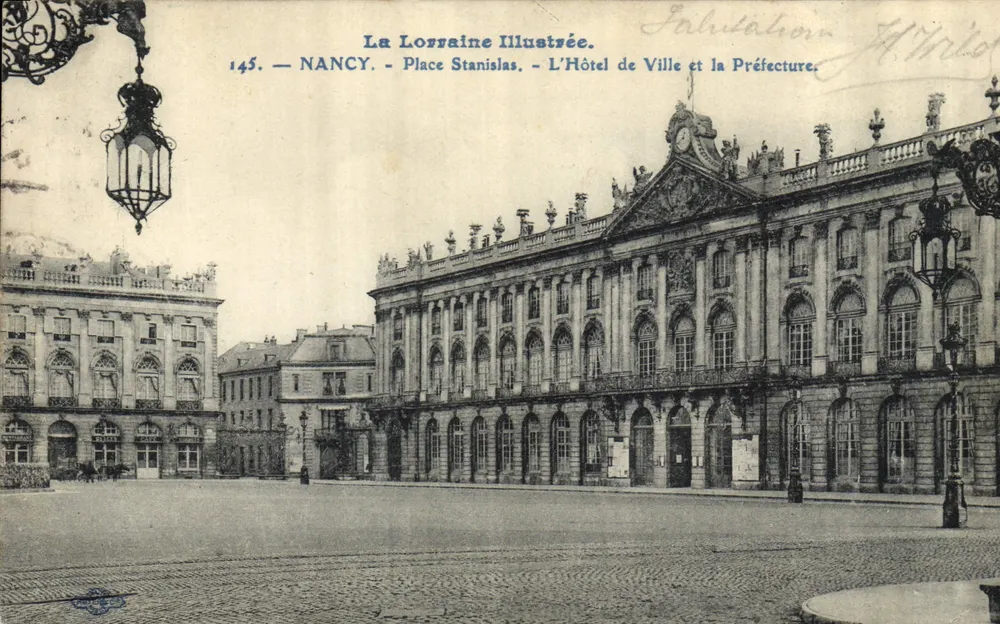 Nancy — Place Stanislas — Das Rathaus und die Präfektur — La Lorraine Illustrée, Nr. 145 - Vorderseite