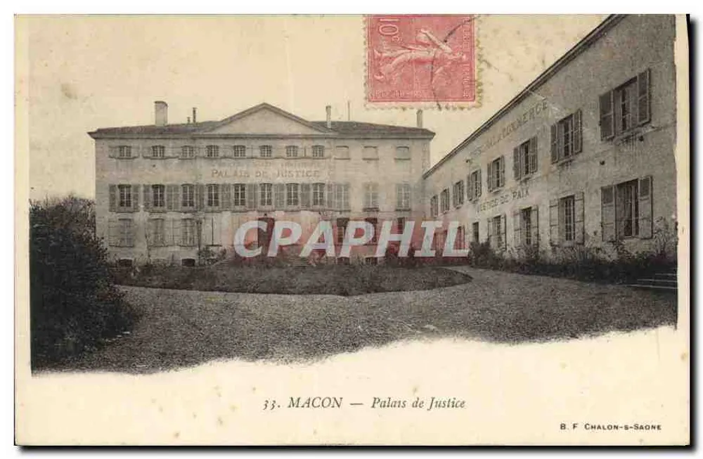 Macon — Palácio de Justiça — B. F. Chalon-saône - Frente