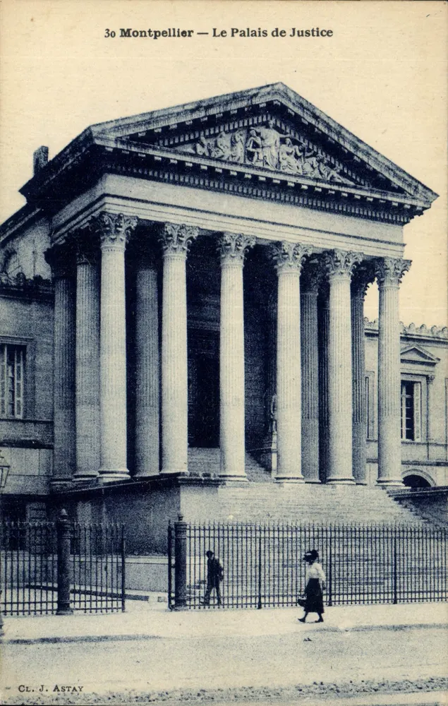 Montpellier — O Palácio de Justiça — Cl. J. Astay - Frente