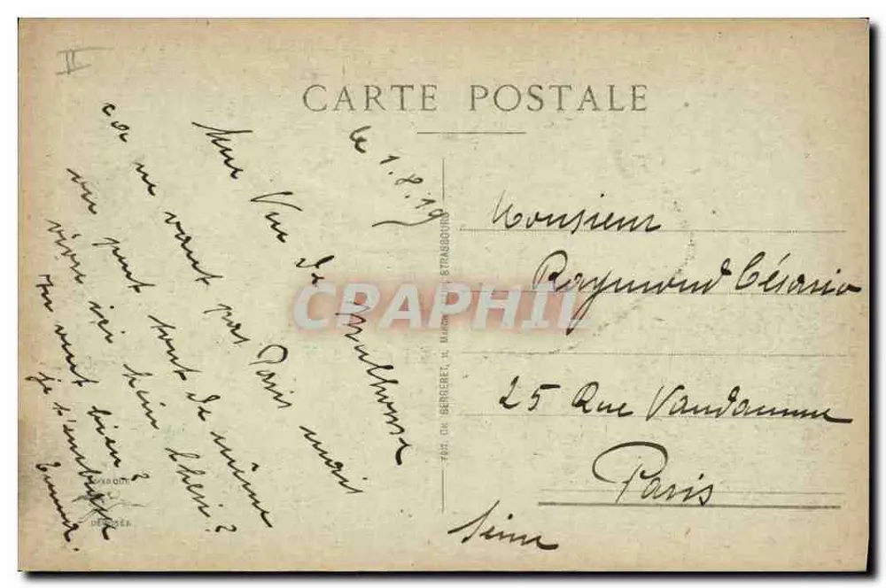 Mulhouse - Palácio de Justiça e Tribunal - Verso