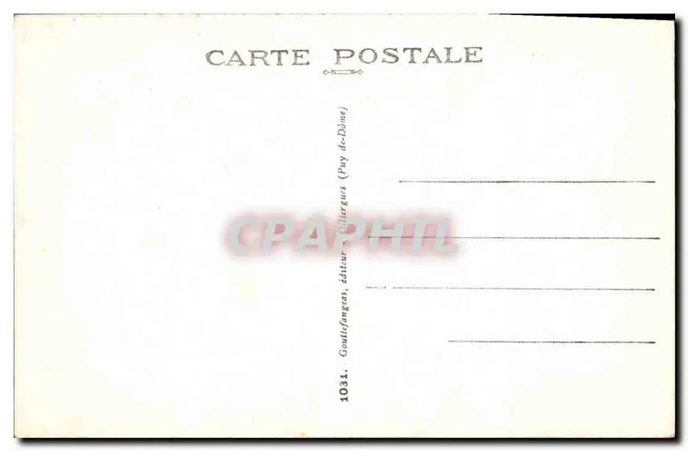 A Auvergne — Três teimosos - Tris darus — editor: Gouliéfongas (Puy-de-Dôme) - Verso