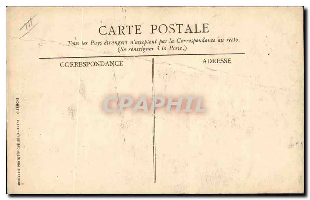 Pittorelle Auvergne — Kleine Auvergnate Strickende — V.D.C. n°1438 - Rückseite