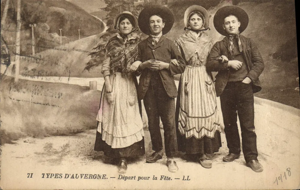 Typen der Auvergne — Abreise zur Feier — LL - Vorderseite