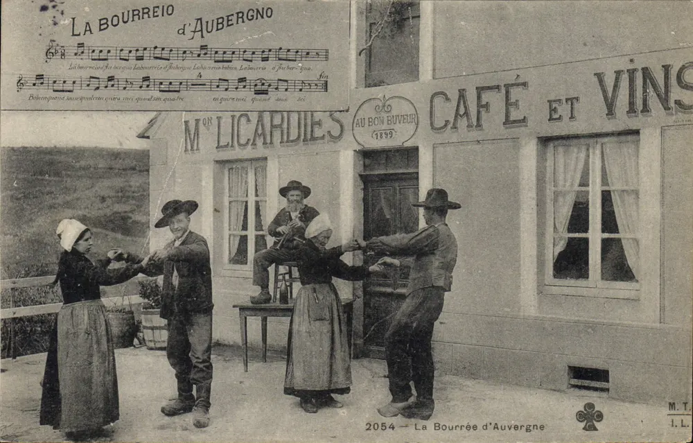 La Bourrée d'Auvergne — cena de vilarejo — M.T. I.L. n°2054 - Frente
