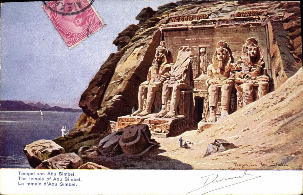 Templo de Abu Simbel — Egito — Durand, série 612a - Frente