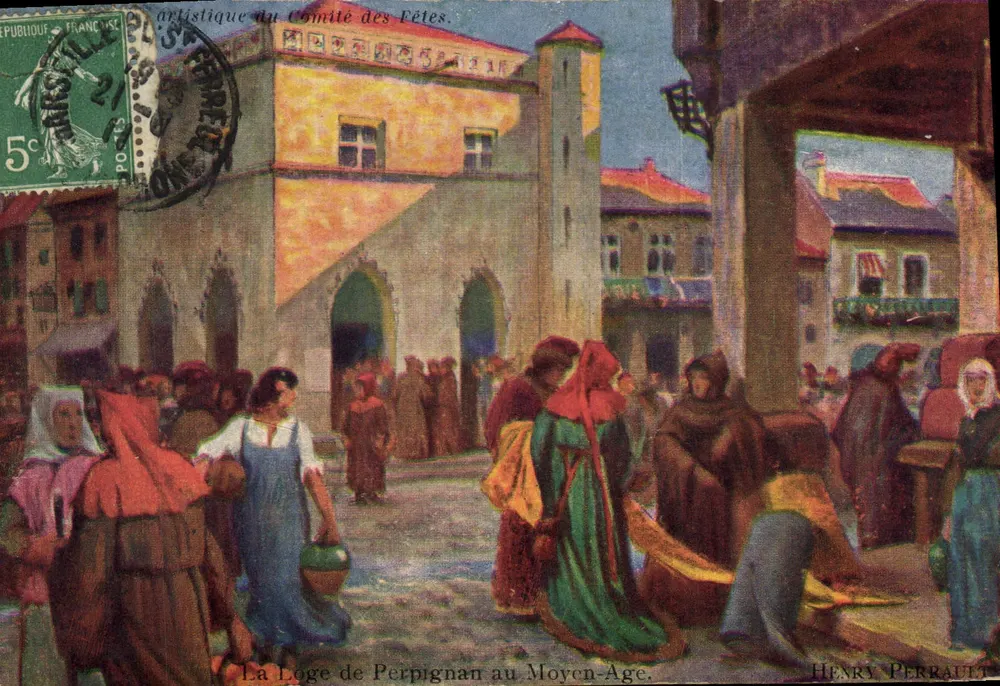 Die Lodge von Perpignan im Mittelalter — Henry Perrault - Vorderseite