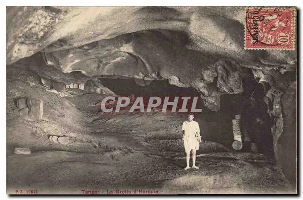 Tanger - Grota Herkulesa — P.Z. 10891 — A. Benzaquon, wydawca - Awers