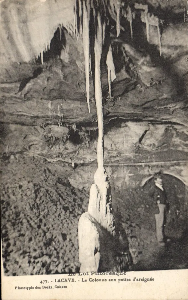 Die Spinnentierrei — Höhle von Lacave — Phototypie des Decks, Cahors - Vorderseite
