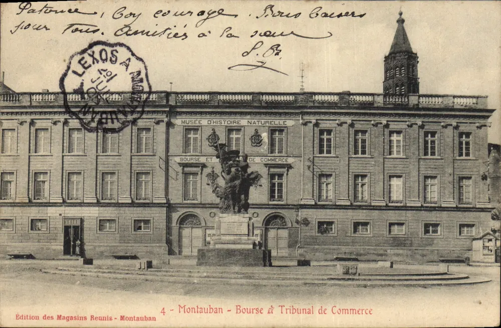 Montauban - Bolsa e Tribunal de Comércio — Museu de História Natural — Edição dos Magasins Réunis - Frente
