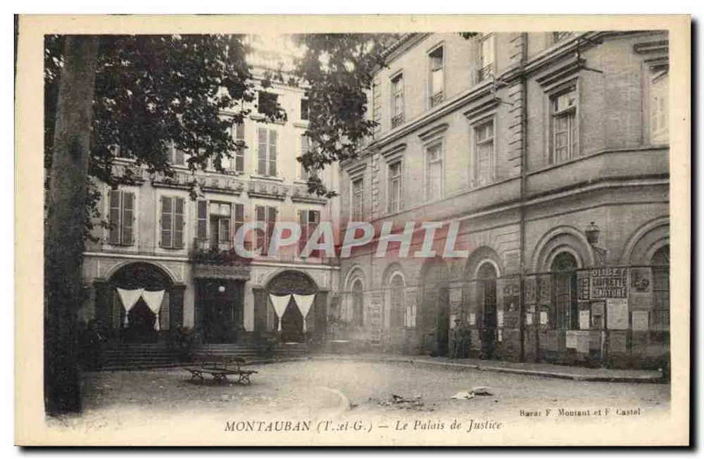 Montauban (T.-et-G.) — Het Paleis van Justitie — Barat, F. Montaut en F. Castel - Voorkant