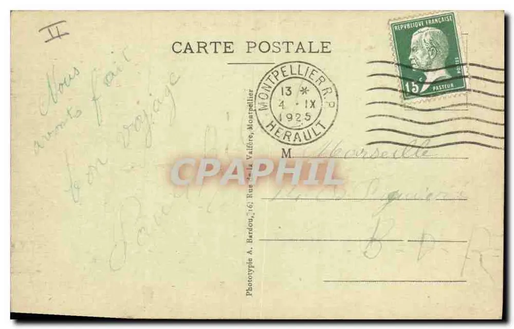 Montpellier - Paleis van Justitie — A. Bardou, Montpellier, n°15 - Achterkant