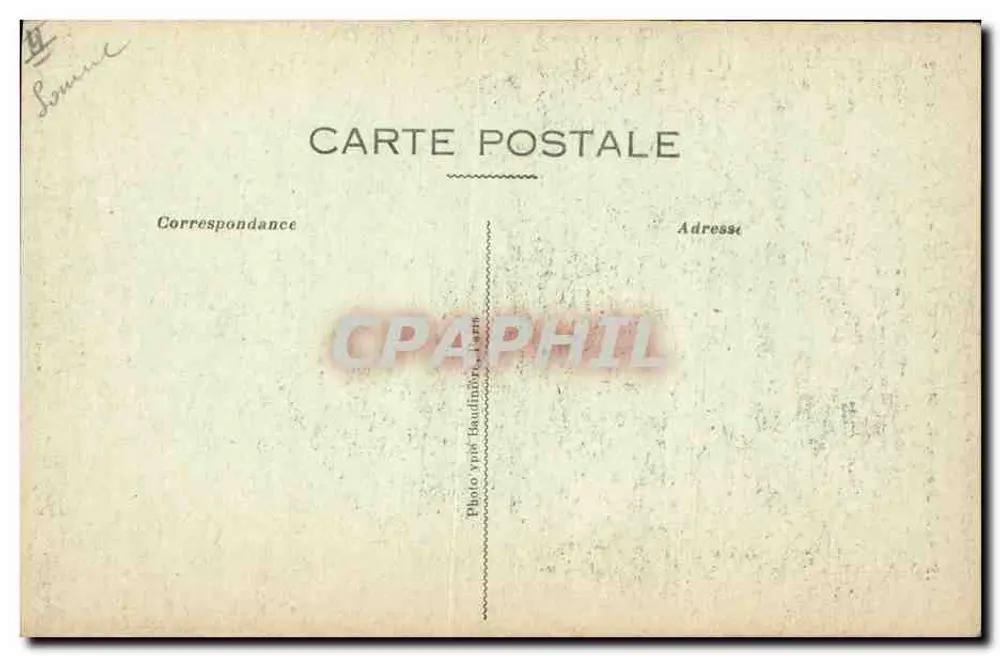 Montdidier - Ansicht des Palastes der Gerechtigkeit vom Pont de l'Ave-Marie — Verlag Baudinire, Nr. 64 - Rückseite