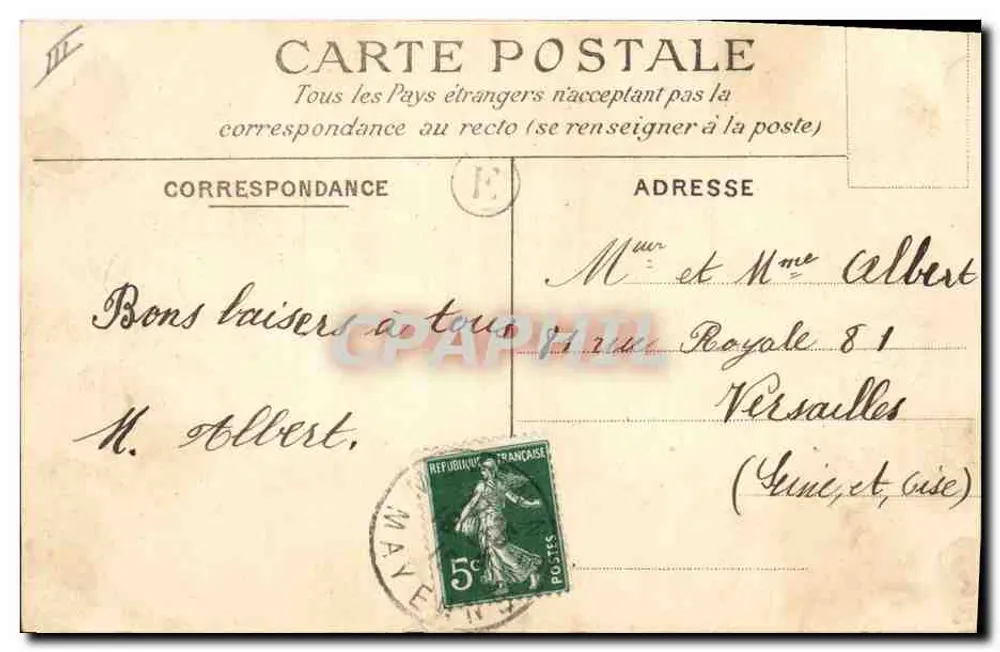 Mayenne — Palácio de Justiça — Mousset, Grand Bazar - Verso