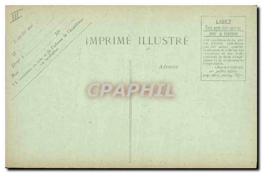 Mélun — Palácio de Justiça — Siron, editor, Fontainebleau, n° 479 - Verso