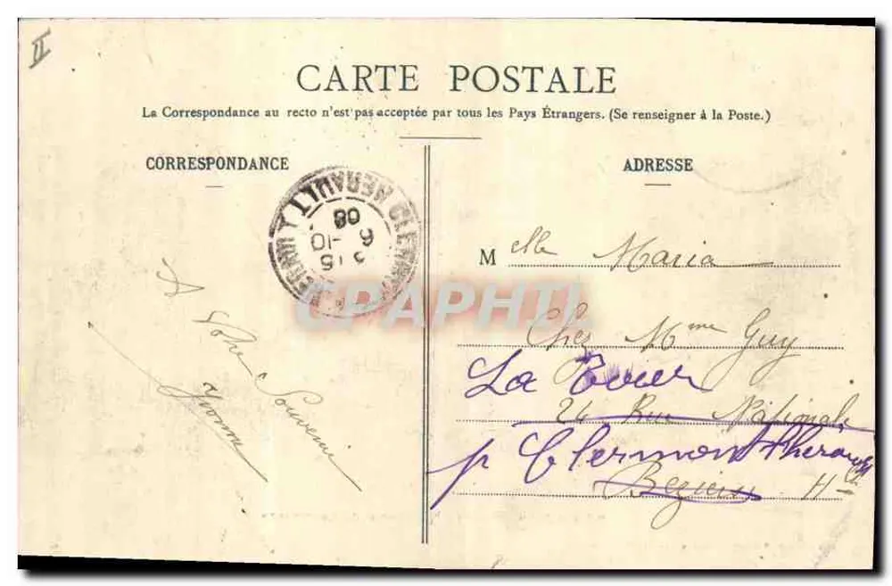 Montauban - Bolsa e Tribunal de Comércio — Museu de História Natural — Edição especial dos Magasins Héunis - Verso