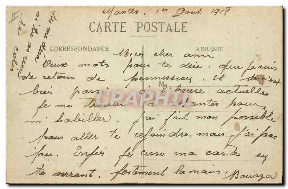 Mantes-la-Jolie — Ansicht des Gerichtsgebäudes — Verleger L. 8 - Rückseite