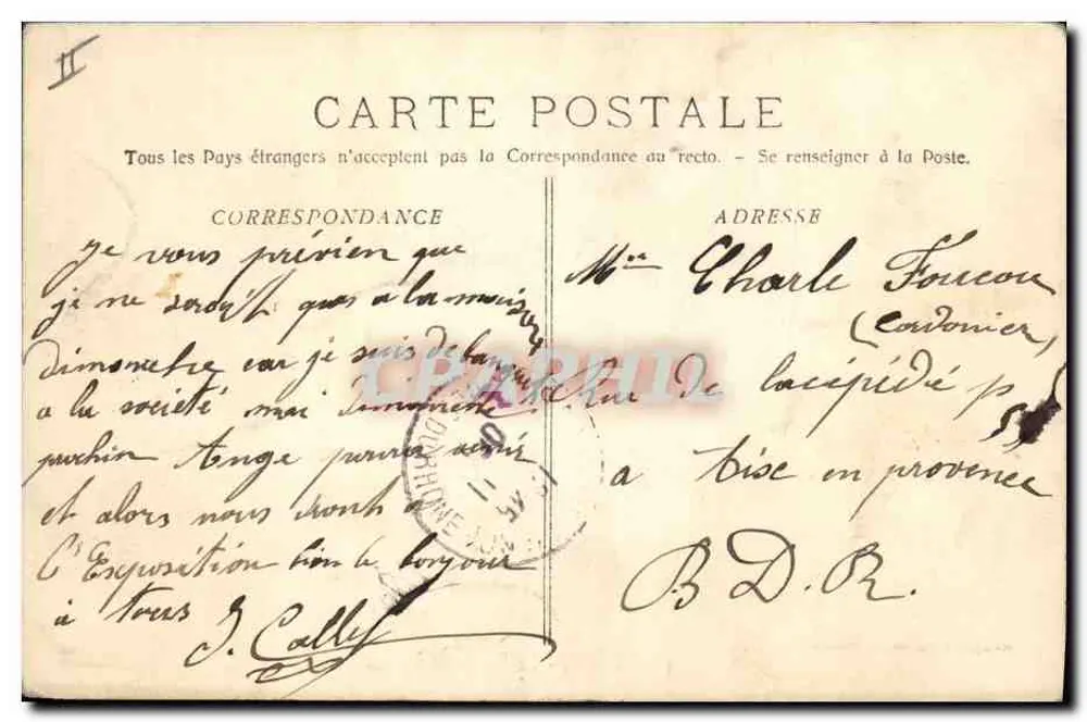 Marseille - O Palácio de Justiça — Philotypie R. Lachaur, n°4 - Verso