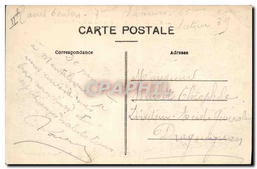 Montélimar — Palacio de Justicia y Subprefectura — Pap. Chapuis, Montélimar - Reverso