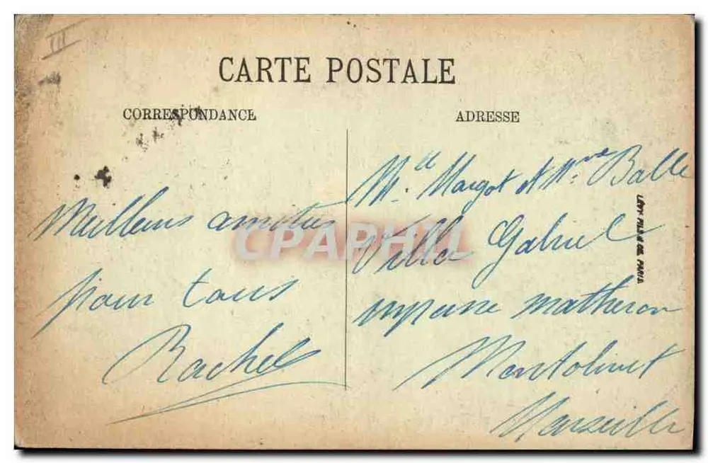 Montauban — Palácio de Justiça e Rua da República — Edição Magasins Réunis - Verso