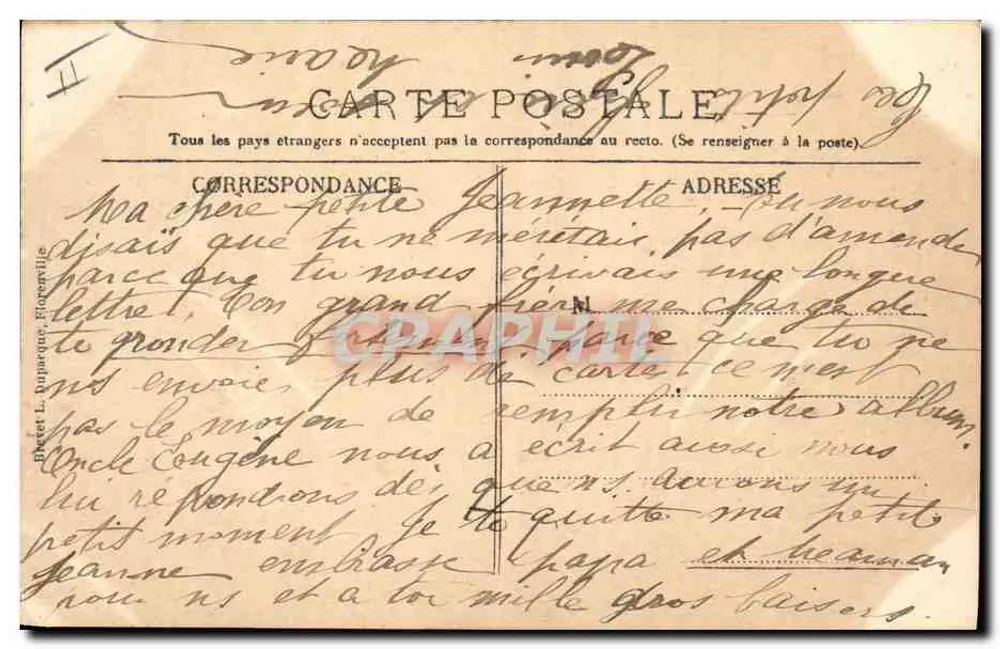 Meaux — Palácio de Justiça — Editor L. Duparque, n° 107 - Verso