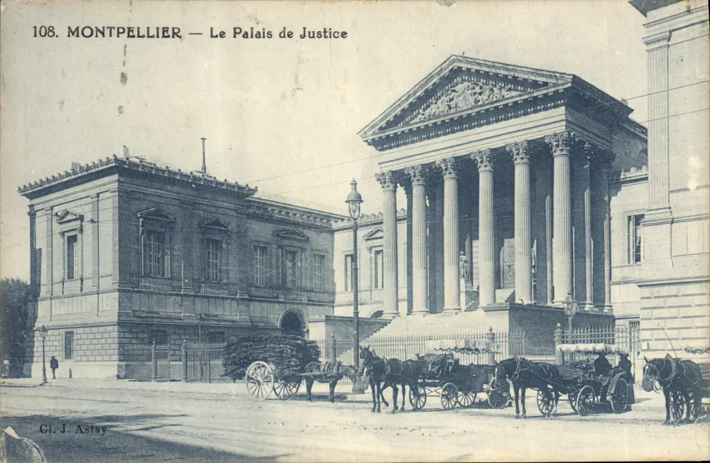 Montpellier — O Palácio de Justiça — GL J. Astay, n°108 - Frente