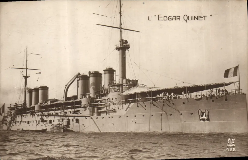 O "Edgar Quinet" — cruzador de guerra francês — editor A.N. Paris, n° 4.22 - Frente