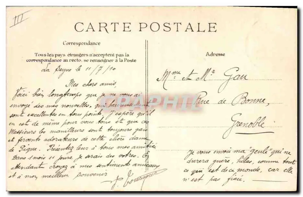 Marine Nationale — "Ernest Renan", Panzerkreuzer (13.680 Tonnen) — Verleger E.D. n° 330 - Rückseite