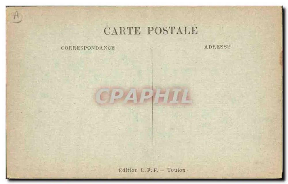 Navio de guerra francês — Edgard-Quinet — Ligue Maritime Française, 8 Rue de la Boétie, Paris - Verso