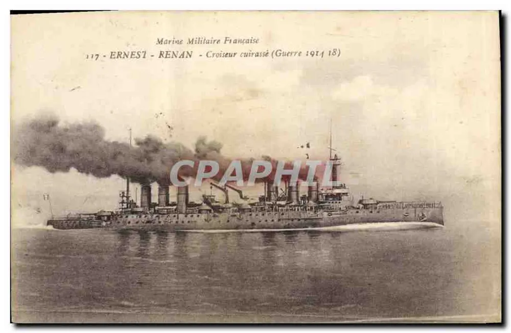 Panzerkreuzer Ernest Renan — Französische Marine — Krieg 1914-18 - Vorderseite