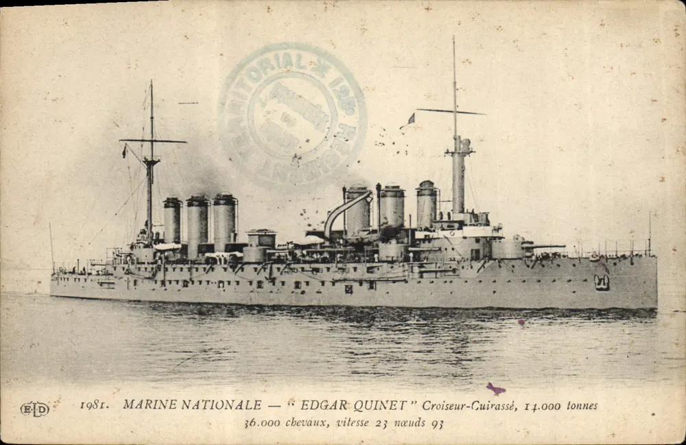 Kreuzer-Panzerkreuzer "Edgar Quinet" — Marine Nationale — 1981 - Vorderseite