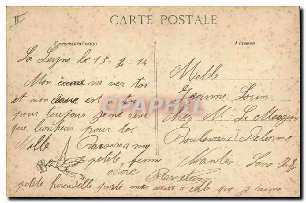 Marine Nationale — 'Ernest-Renan', Kreuzer-Panzerkreuzer (13.680 Tonnen) — Verlag PBD, Nr. 310 - Rückseite
