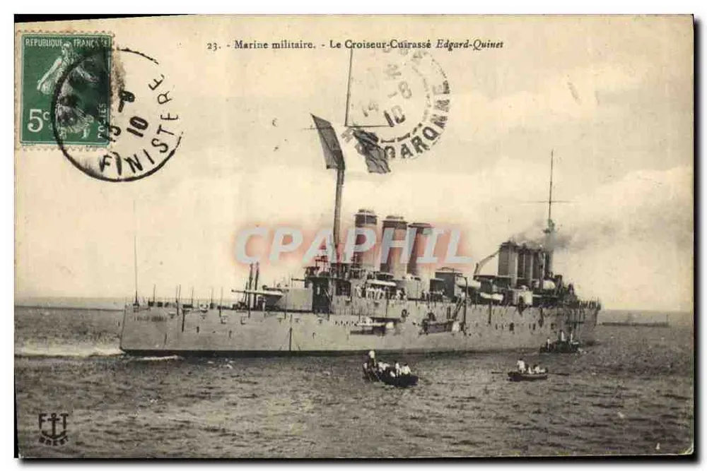 Der Kreuzer-panzer Edgard-Quinet — Militärmarine — Verleger FTT BREST - Vorderseite